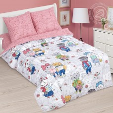 Детское постельное белье Китти, размер 1,5 сп, поплин
