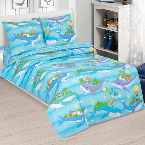 КПБ Кит и кот 912, размер 1,5 сп. КПБ Кит и кот 912, размер 1,5 сп.