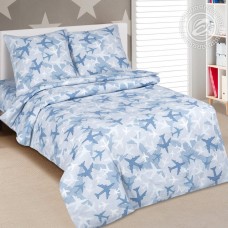 Детское постельное белье Самолетики голубые, 1,5 сп, поплин Детское постельное белье Самолетики голубые, 1,5 сп, поплин