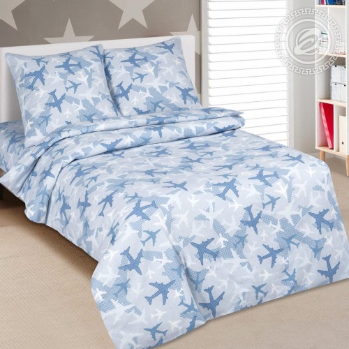 КПБ Самолетики голубые 912, размер 1,5 сп. КПБ Самолетики голубые 912, размер 1,5 сп.