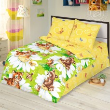 Детское постельное белье Оранжевое лето, размер 1,5 сп, бязь