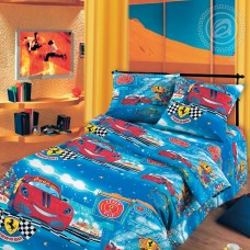 Детское постельное белье Ралли, размер 1,5 сп, бязь Детское постельное белье Ралли, размер 1,5 сп, бязь