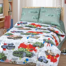 Детское постельное белье Танки, размер 1,5 сп, бязь Детское постельное белье Танки, размер 1,5 сп, бязь