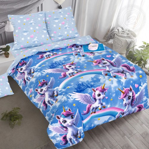 КПБ Единорожки 912, размер 1,5 сп.