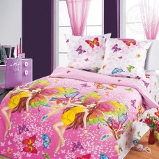 Постельное белье Красотки, размер 1,5 сп, бязь премиум с простыней без резинки