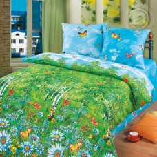 Постельное белье Березовая роща, размер 2 сп. с Евро, бязь премиум с простыней без резинки Постельное белье Березовая роща, размер 2 сп. с Евро, бязь премиум с простыней без резинки