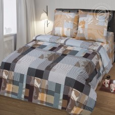 Постельное белье Альфред, размер 2 сп. с Евро, бязь премиум с простыней без резинки Постельное белье Альфред, размер 2 сп. с Евро, бязь премиум с простыней без резинки