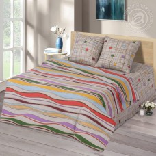 Постельное белье Волна, размер 2 сп. с Евро, бязь премиум с простыней без резинки Постельное белье Волна, размер 2 сп. с Евро, бязь премиум с простыней без резинки