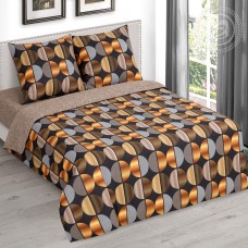 КПБ Эспрессо, размер 1,5 сп, бязь премиум с простыней без резинки