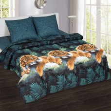 Постельное белье Амур, размер 1,5 сп, поплин de luxe c простыней без резинки