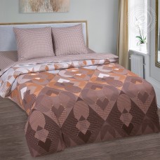 Постельное белье Порто, размер 2 сп. с Евро, поплин de luxe c простыней без резинки