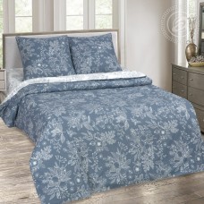 Постельное белье Деметра, размер Семейный, поплин de luxe c простыней без резинки