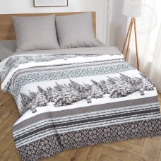 Постельное белье Аляска, размер 1,5 сп, поплин de luxe c простыней без резинки