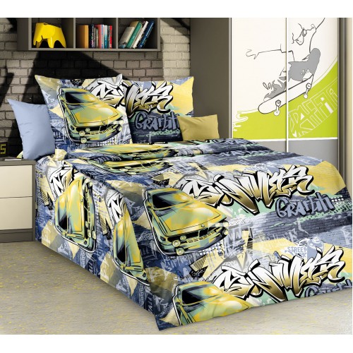 КПБ Уличные гонки 1, размер 1,5 спальный