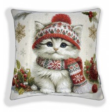 Гобеленовая наволочка "Кот приносит добро" (45х45)