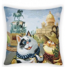 Гобелен Наволочка "Путешествие в Санкт-Петербург" (45х45)