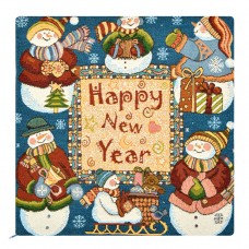 Гобеленовая наволочка "Снеговики" (50х50) Гобеленовая наволочка "Снеговики" (50х50)