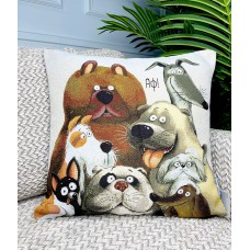 Гобелен наволочка "Собачки АФ! Компания " (45х45)