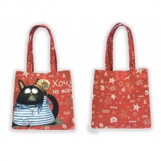 Сумка-шоппер Хочу на море красный фон