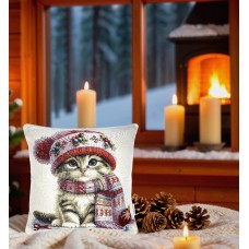 Гобелен наволочка "Помощник деда мороза" (32х32) Гобелен наволочка "Помощник деда мороза" (32х32)