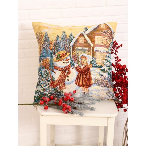 Гобеленовая Наволочка новогодняя 