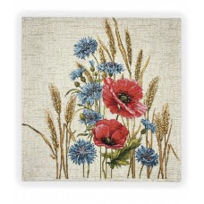 Наволочка "Разноцветье Маки и Васильки БТ" (32х32) Наволочка "Разноцветье Маки и Васильки БТ" (32х32)