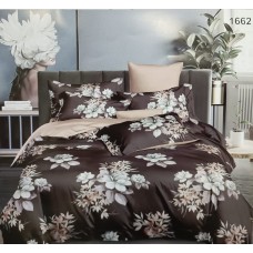 Постельное белье Цветы на черном, поплин наволочки 70х70 семейный