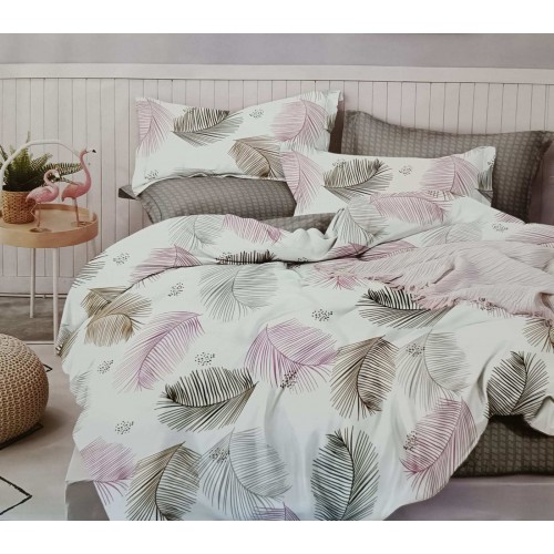 Постельное белье Перья, поплин наволочки 70х70 семейный