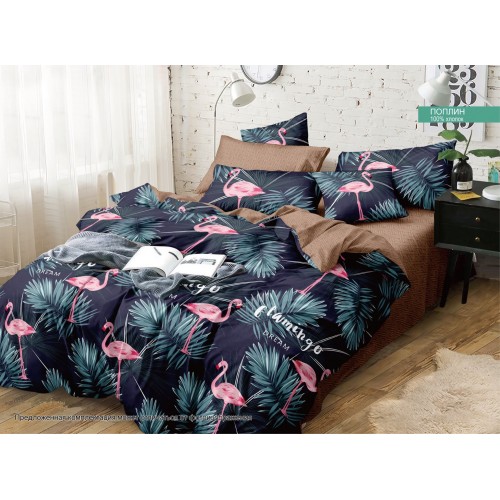 Постельное белье Фламинго - 1, поплин наволочки 70х70, Размер 2 сп. Постельное белье Фламинго - 1, поплин наволочки 70х70, Размер 2 сп.