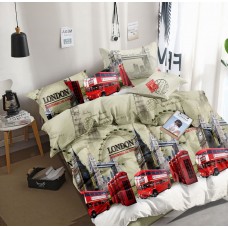 Постельное белье Лондон, поплин наволочки 70х70, Размер 1,5 спальный