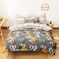 Постельное белье Фани Лав, поплин наволочки 70х70, Размер 2 сп с евро простыней