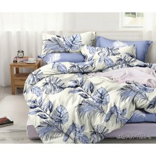 КПБ С Листьями поплин, наволочки 70х70см, Размер Семейный