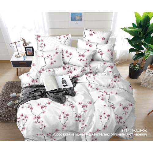 Постельное белье Сакура полисатин ,наволочки 70х70см, Размер 2,0 сп.