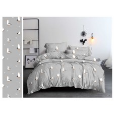 КПБ Чайки полисатин,  2 сп Евро прост на резинке